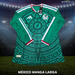 Playera manga larga de la selección de México de Futbol con la que jugarán el Mundial 2026.