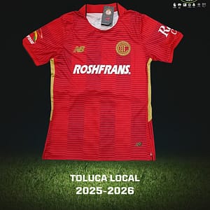 Playera del Toluca para la temporada del futbol mexicano 2025-26.