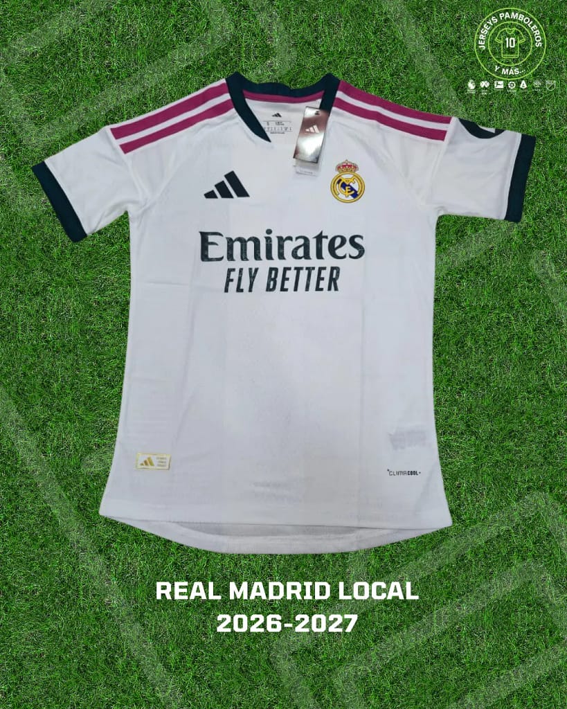 Jersey del Real Madrid, edición local, de la temporada 2026-27.