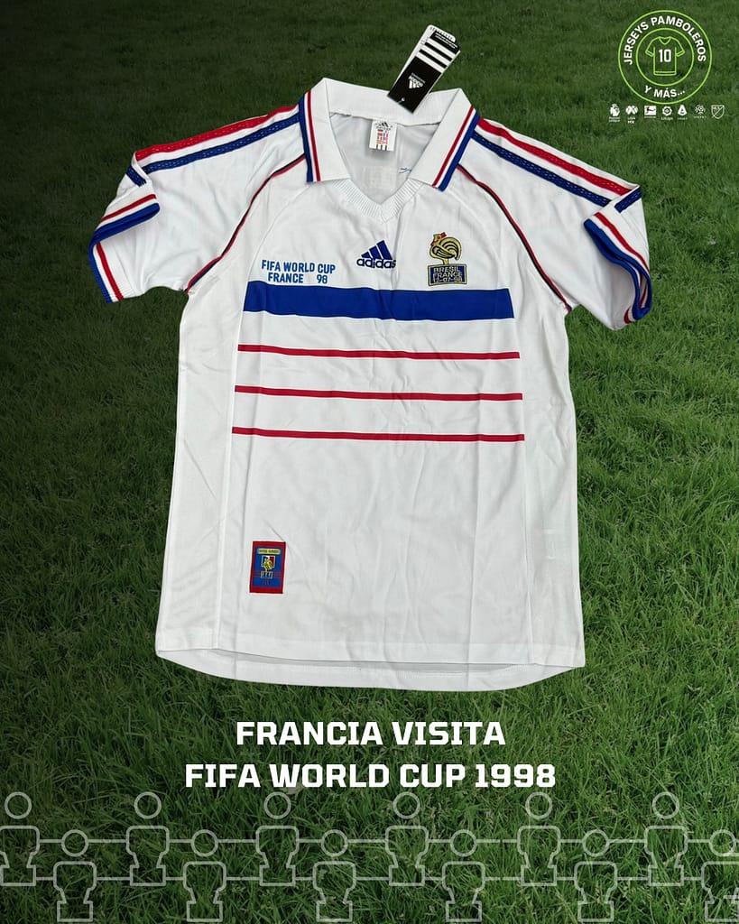 Playera de la selección de Francia de Futbol con la que se coronó campeona del mundo en 1998.