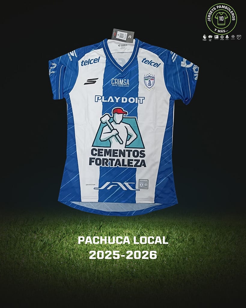 Playera de Pachuca para la temporada del futbol mexicano 2025-26.