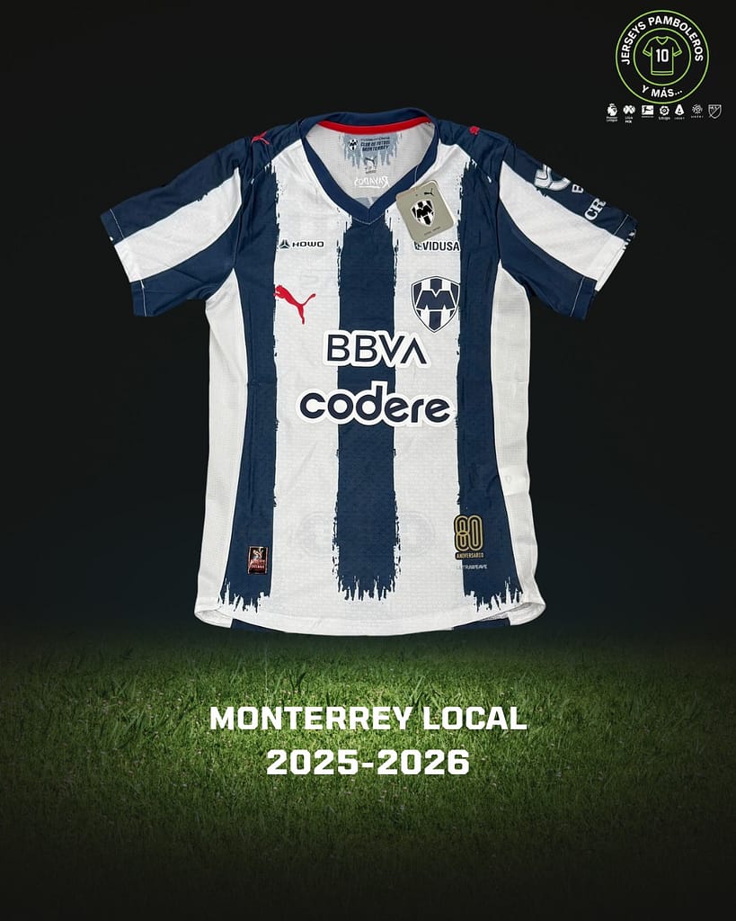 Playera de Monterrey para la temporada del futbol mexicano 2025-26.