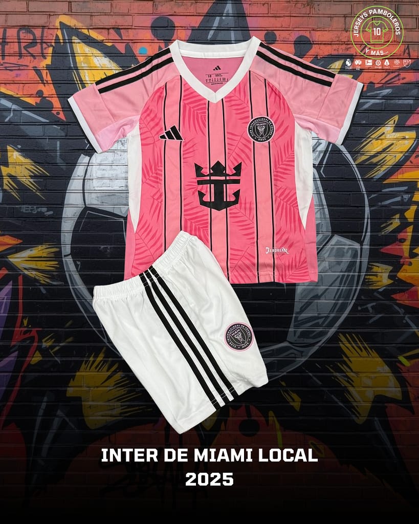 Uniforme completo del Inter Miami para la temporada del futbol de la MLS 2025-26.