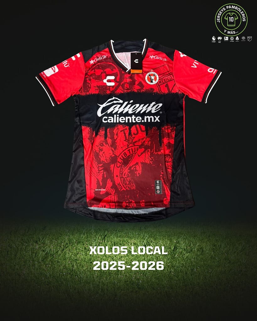 Playera de Xolos para la temporada del futbol mexicano 2025-26.