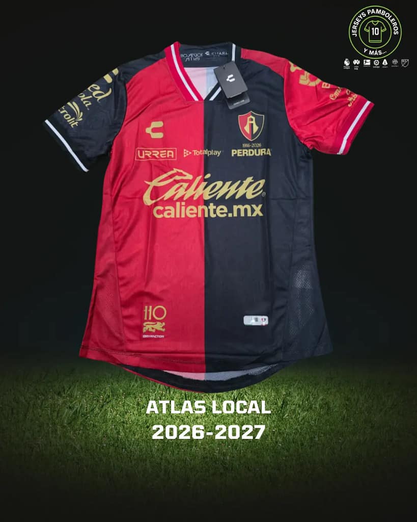 Playera del Atlas, versión local de la temporada 2026-27 de la Liga MX.