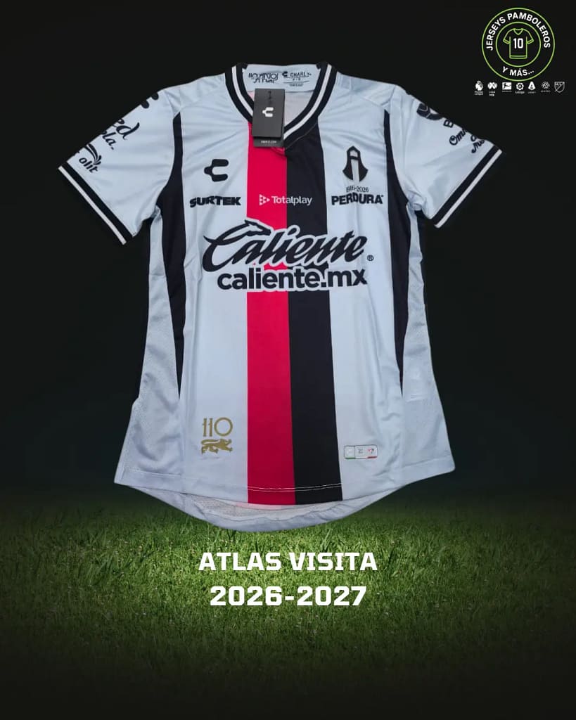 Playera del Atlas, versión visitante de la temporada 2026-27 de la Liga MX.