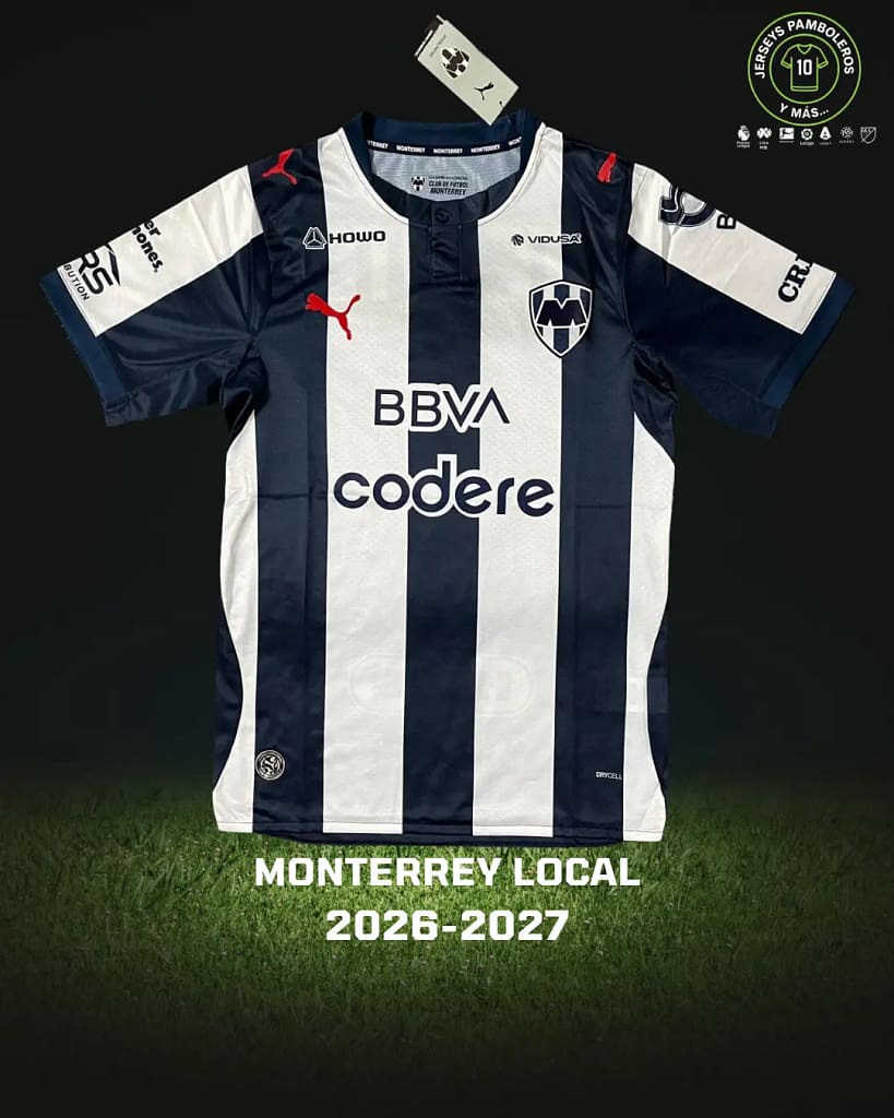 Playera del Monterrey, versión local de la temporada 2026-27 de la Liga MX.