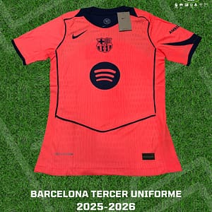 Tercera playera del Barcelona para la temporada del 2025-26 del futbol español.