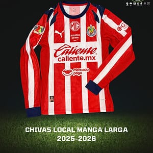 Playera de Chivas manga larga para la temporada del futbol mexicano 2025-26.