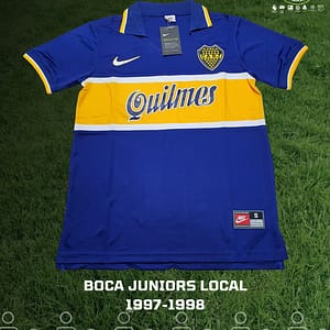 Playera de Boca Juniors con las que jugaron el torneo de futbol argentino de 1997-98.
